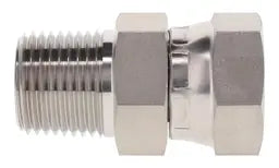 1404-12-12SS NPT Male Pipe to NPSM Female Pipe Swivel Straight Stainless Steel