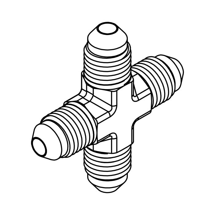 2650-16-16-16-16 JIC Union Cross