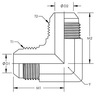 2500-10-08 JIC Union Elbow 90°