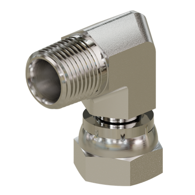 1501 NPTF Pipe Male x NPSM Pipe Swivel Female 90° Elbow