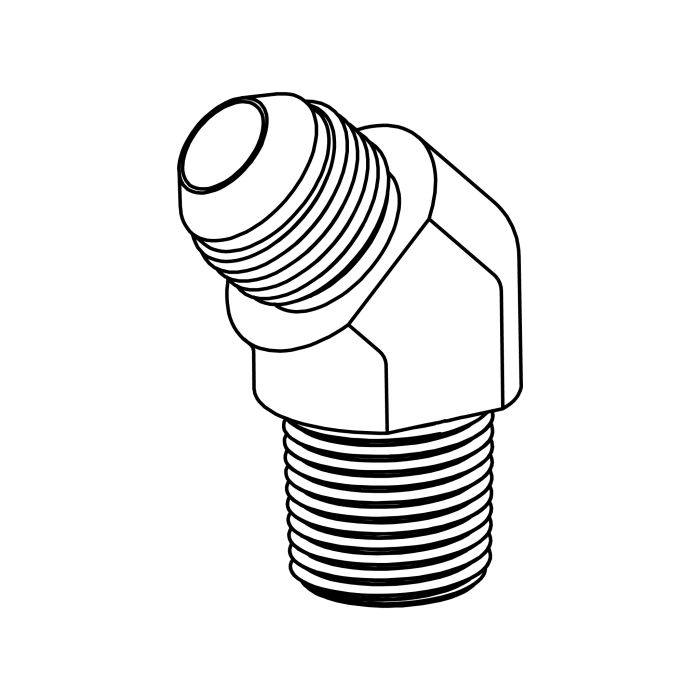 2503-08-04 JIC to Pipe Elbow 45°