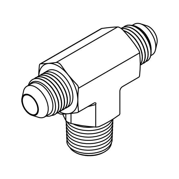 2601-20-20-20 JIC to Pipe Branch Tee