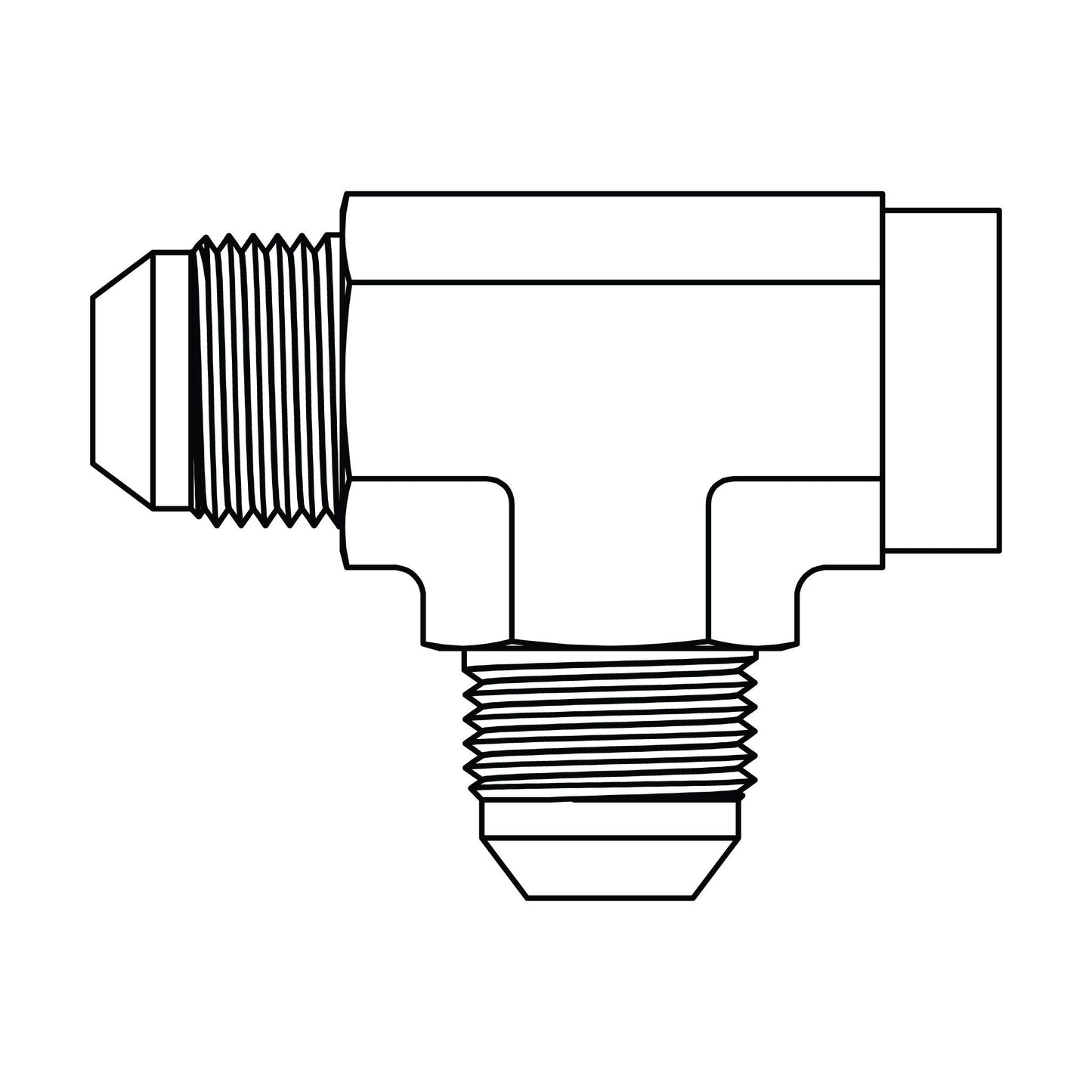2605-06-04-06 JIC to Pipe Run Tee